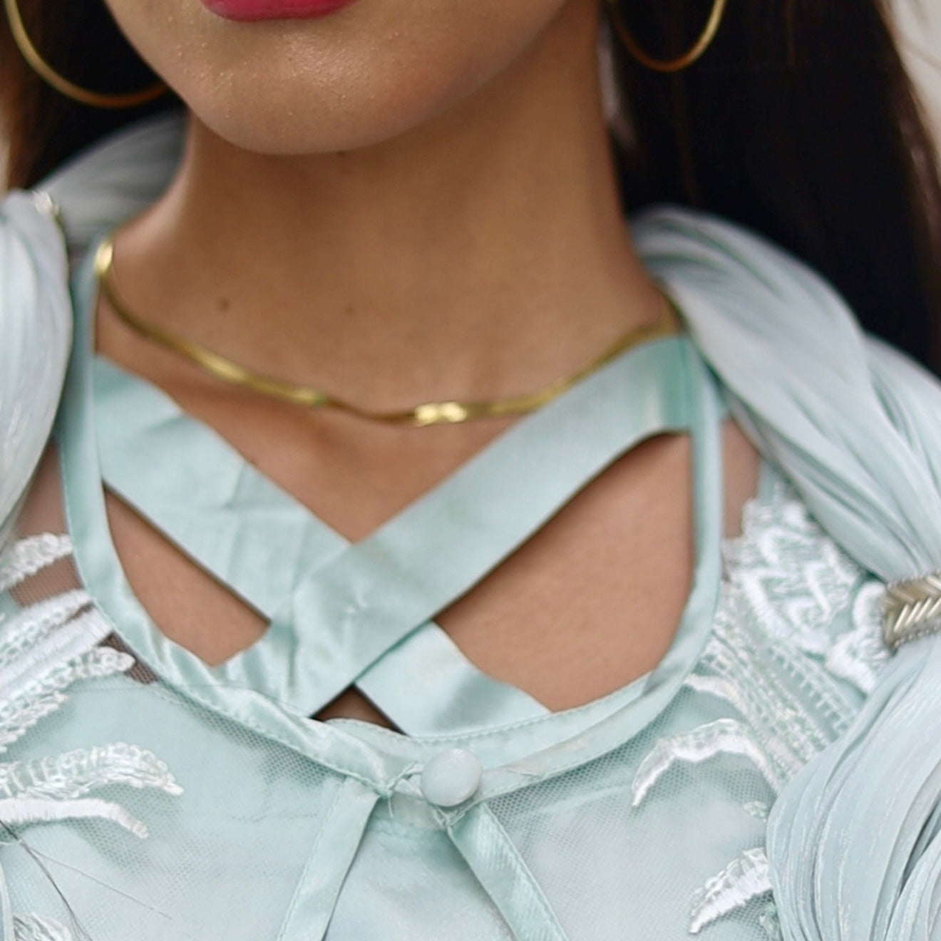 Light Sea Green Power Trio: Maxi, Cape & Dupatta