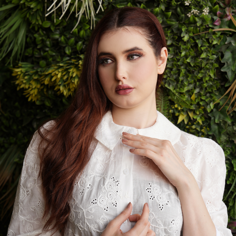 Chikankari White Cotton Top Stitched 1 Pc