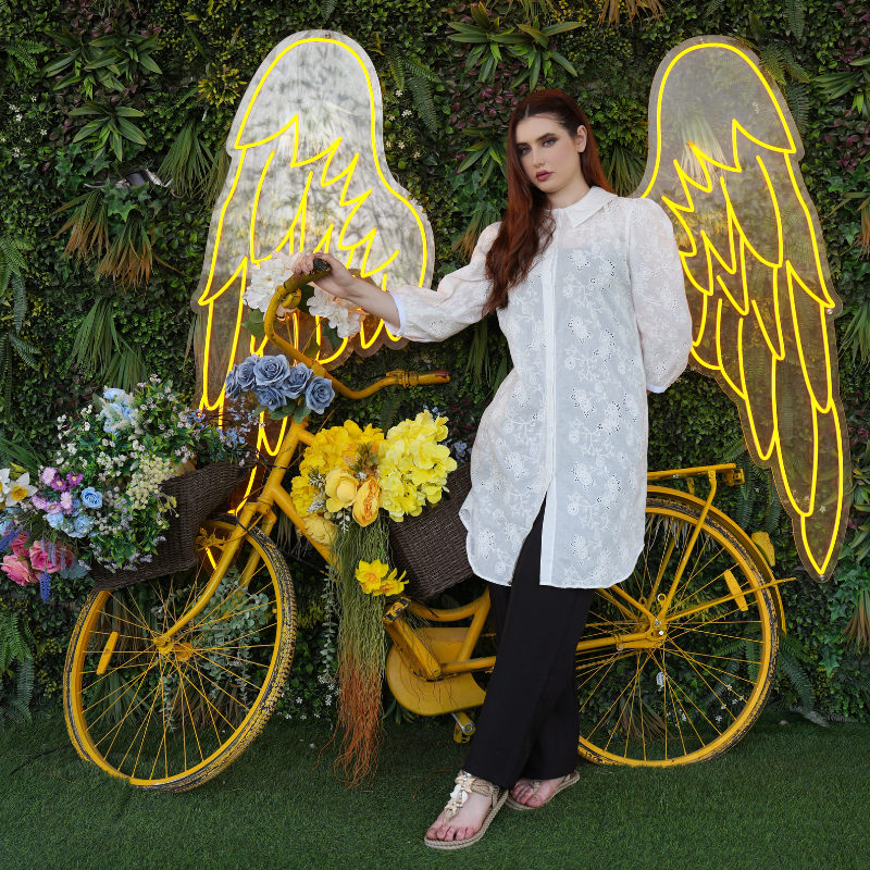 Chikankari White Cotton Top Stitched 1 Pc