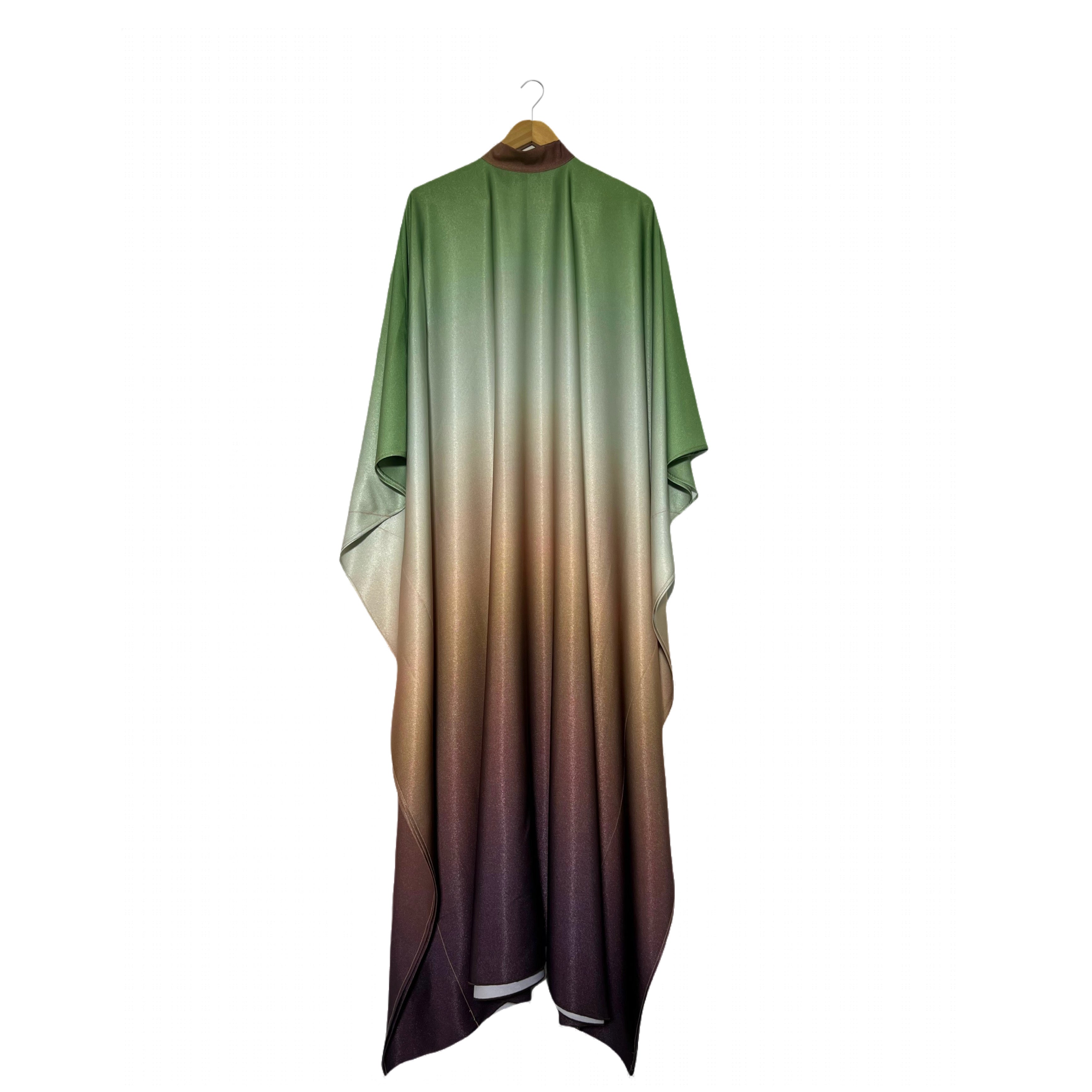 Umbre Green Kaftan Stitched 1 Pc