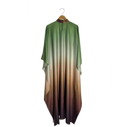 3 Shades Synthetic CDC Umbre Green Free size Kaftan