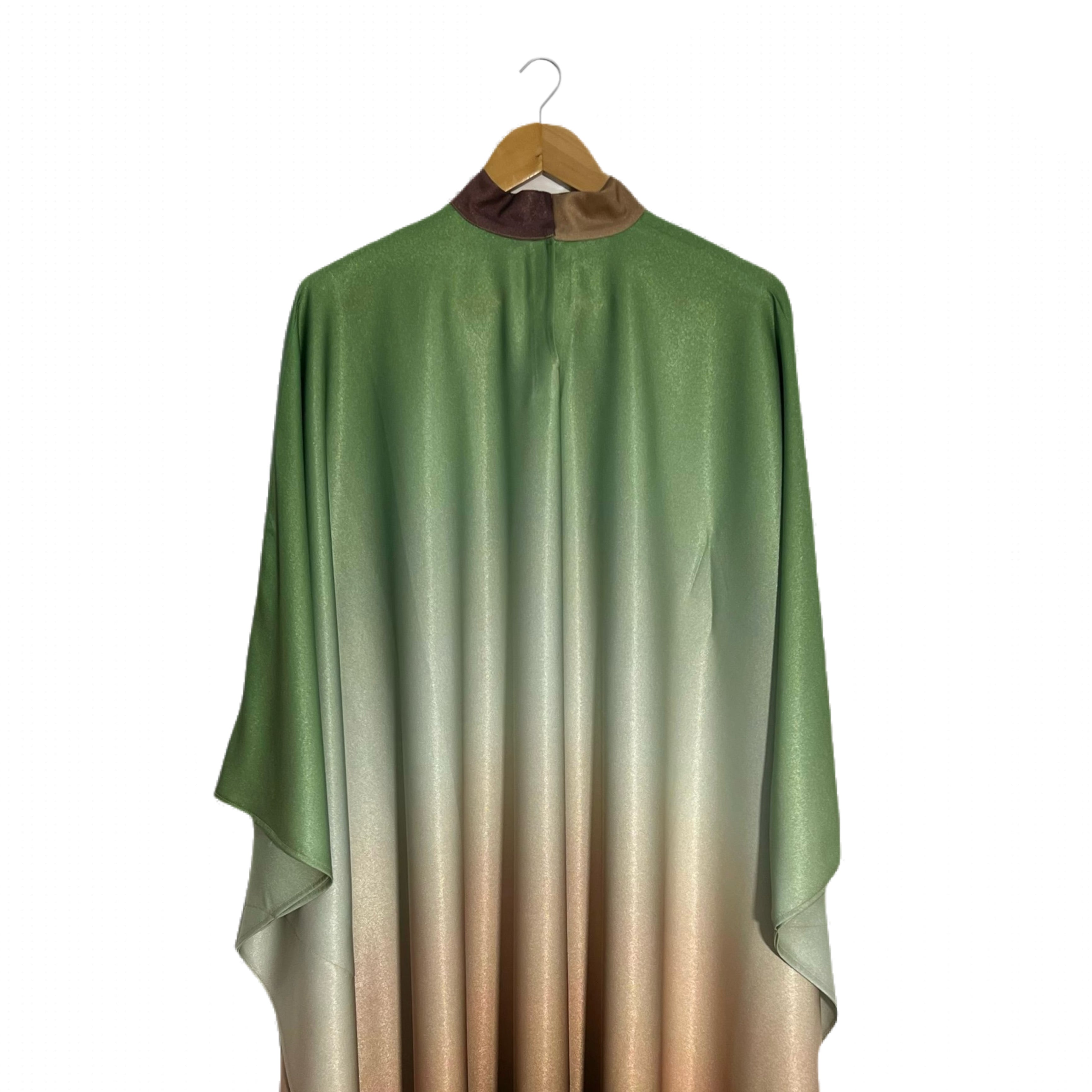 Umbre Green Kaftan Stitched 1 Pc