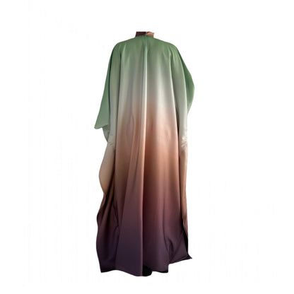 3 Shades Synthetic CDC Umbre Green Free size Kaftan
