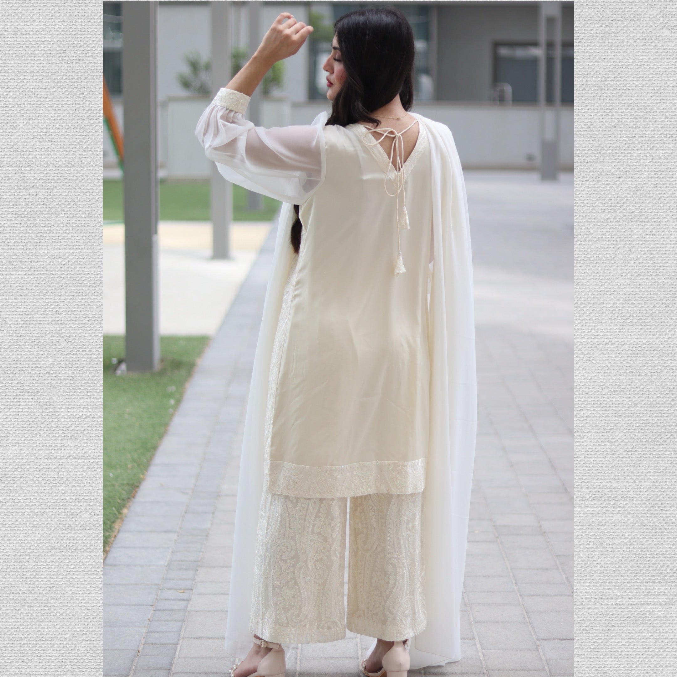 Classic Chikankari Stitched 3 Pcs