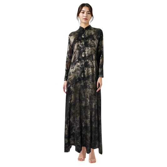 Long Arab Style High Neck Dress
