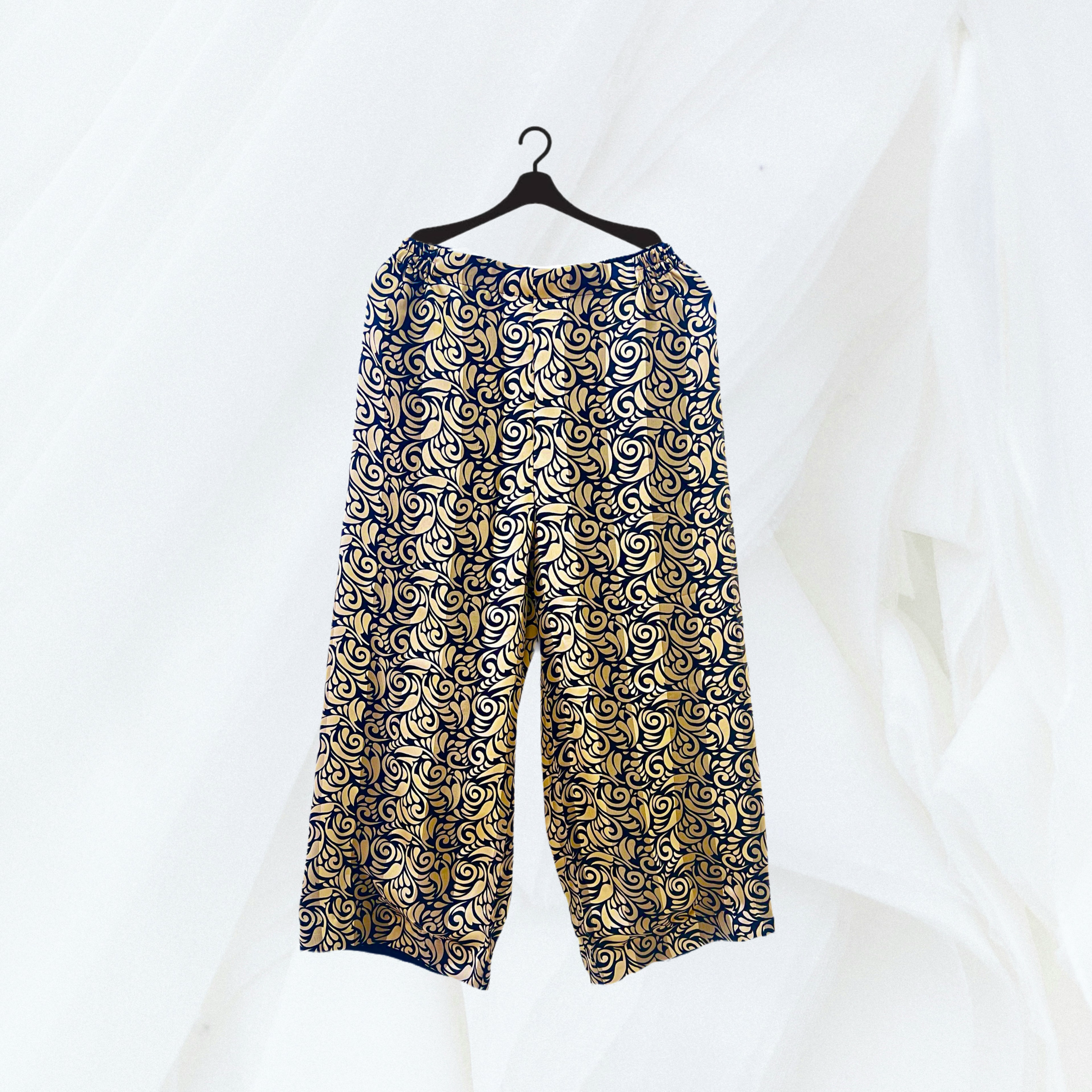 Black and Gold chiffon Barosha Trouser, Shirt & organza Dupatta