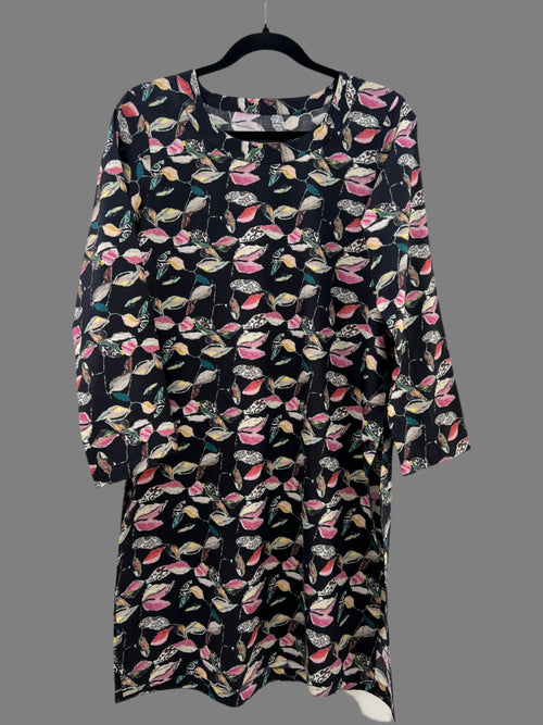 Black Floral Cotton Stitched 2 Pcs Ensemble