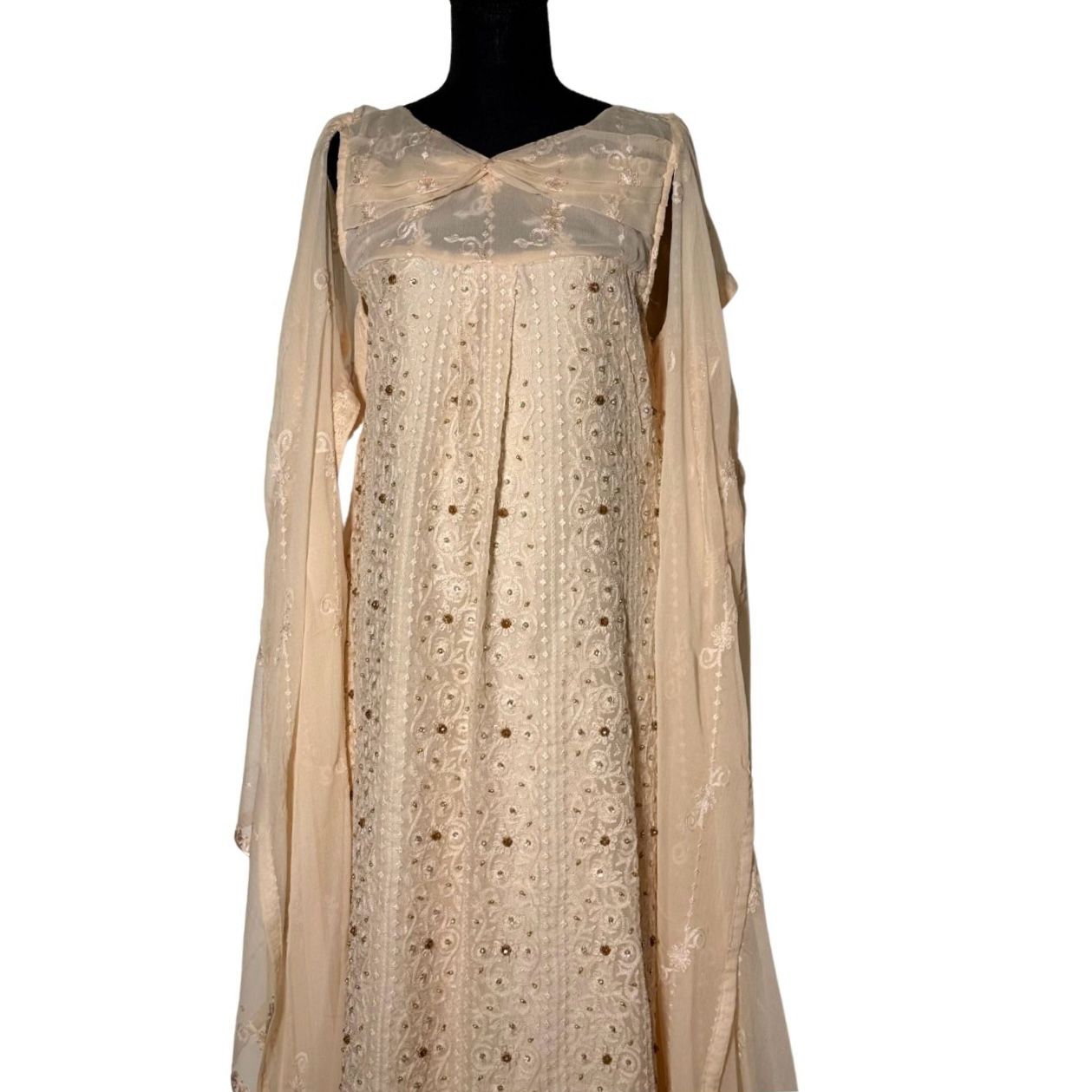 CHICKEN KARI Medium / Ivory / Price includes stitched Ready to Wear Outfit