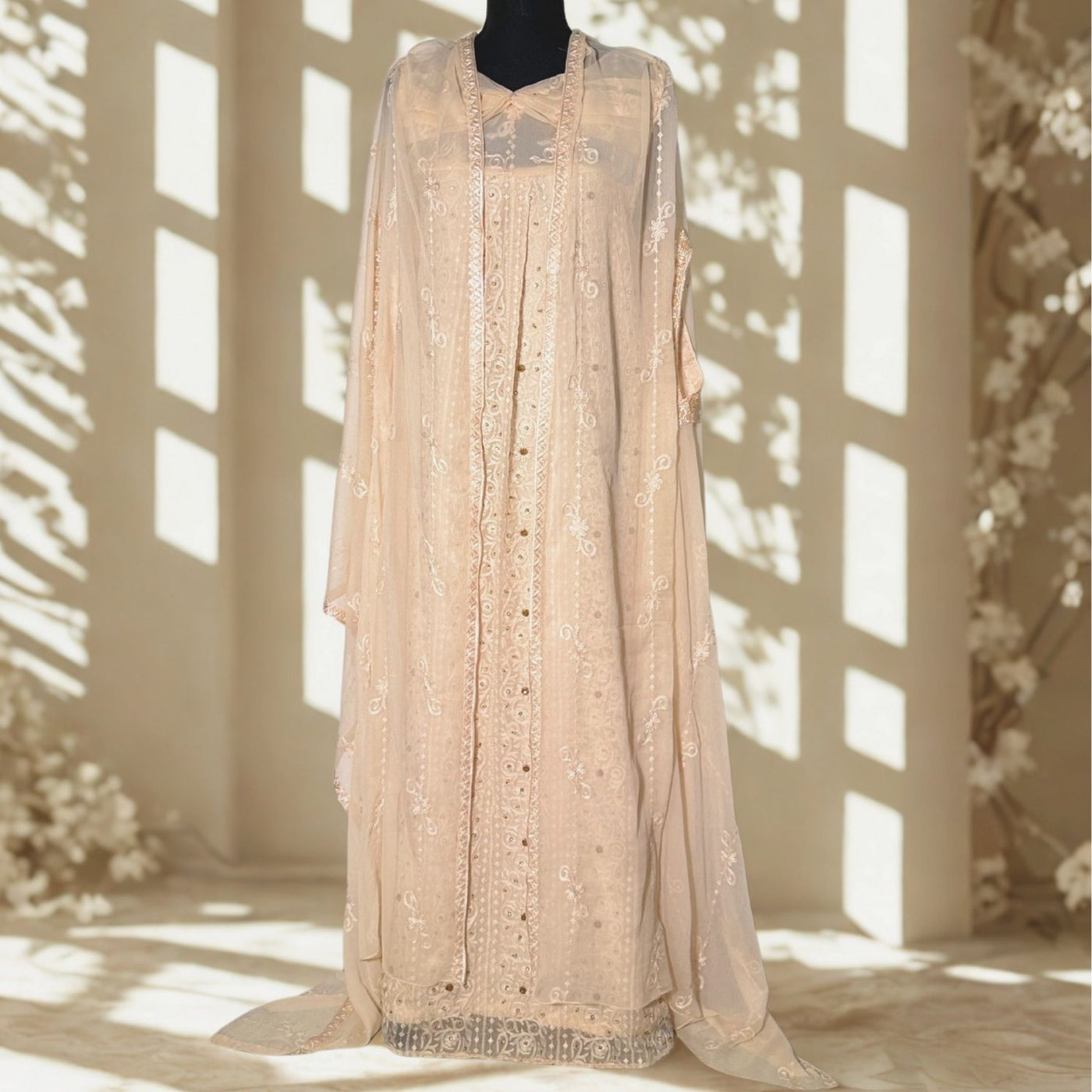 CHICKEN KARI Medium / Ivory / Price includes stitched Ready to Wear Outfit