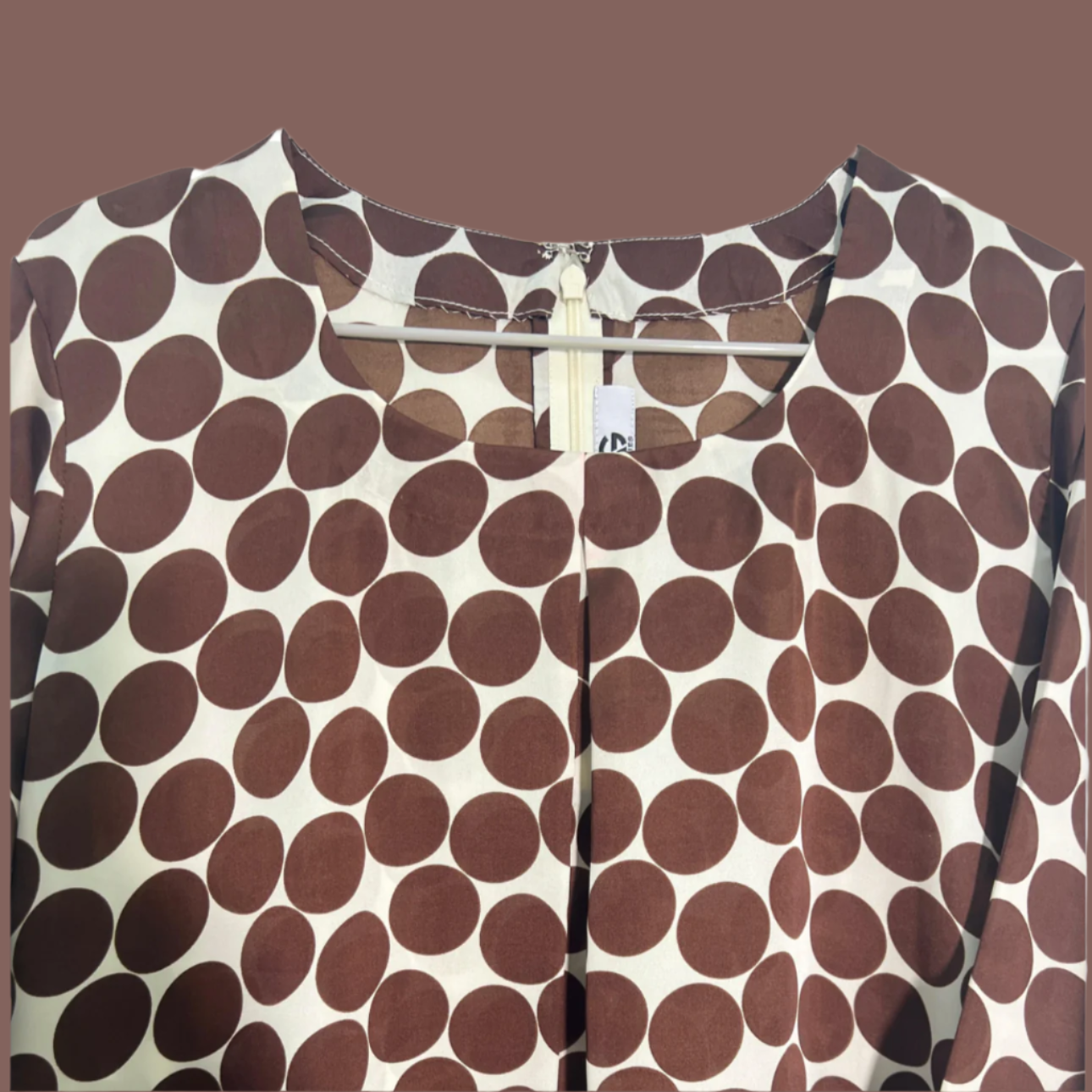 Polka Dot Chiffon Maxi Stitched 1 Pc